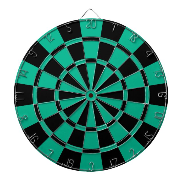 Emerald Green And Black Dartboard (Front)
