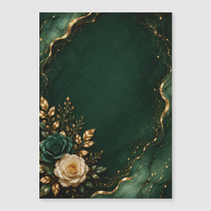Emerald Green and Gold Floral Calendar