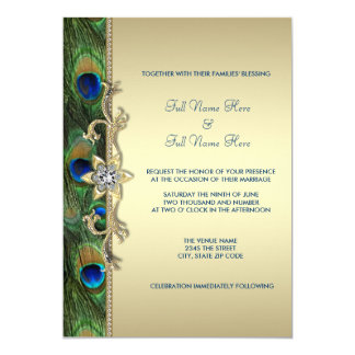 peacock wedding invitations cheap