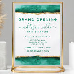 Emerald Green And Gold Watercolor Business Flyer<br><div class="desc">Emerald Green And Gold Watercolor Business Flyer. Elegant emerald green and gold geometric hand lettered style calligraphy script professional business design. Perfect for makeup artists,  hair stylists,  cosmetologists,  and more!</div>