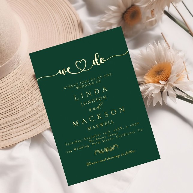 Emerald Green And gold Wedding We do  (Creator Uploaded)
