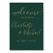 Emerald Green And Gold Wedding Welcome Sign