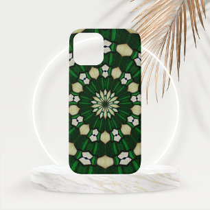 Emerald Green and Ivory Glass iPhone 15 Case