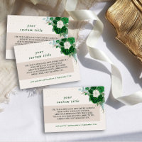 Emerald Green and Ivory Rose Custom Details