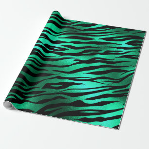 Emerald Green Animal Print Wrapping Paper