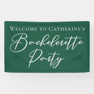 Emerald Green Bachelorette Party Personalized Banner