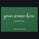 Emerald Green Bar Mitzvah Guest Book<br><div class="desc">Emerald Green Bar Mitzvah Guest Book</div>