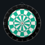 Emerald Green Black And White Dartboard<br><div class="desc">Emerald Green Black And White Dart Board</div>