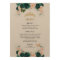 Emerald Green Blush Floral Twins Birthday Menu