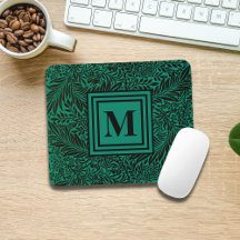 Emerald Green Botanical Foliage Monogram