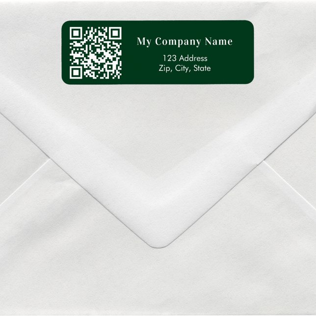 Emerald green business qr code return address (Creator Uploaded)