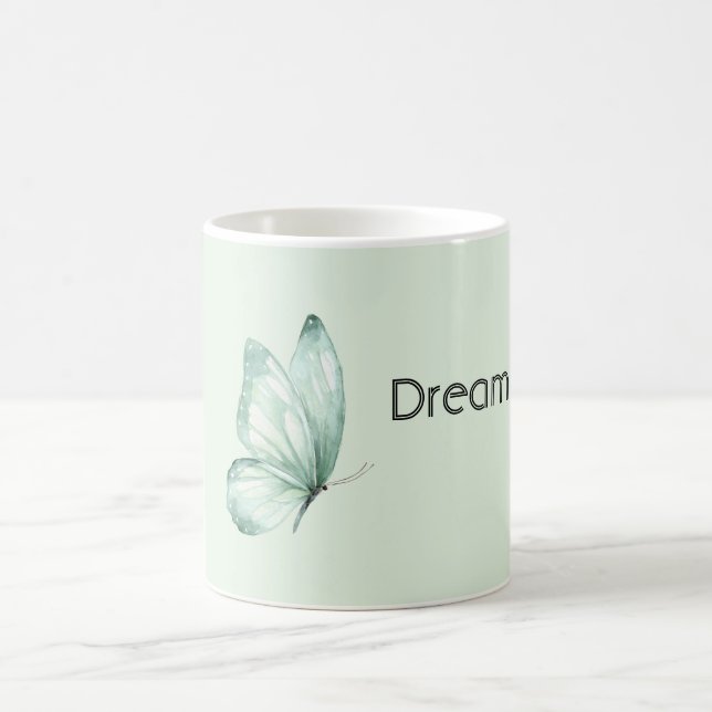 Emerald Green Butterfly Dream Coffee Mug (Center)