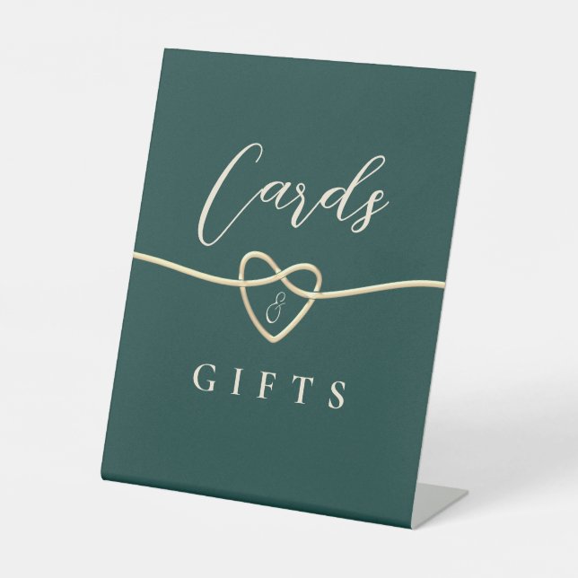 Emerald Green Cards and Gifts Sign (Front)
