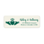 Emerald Green Celtic Claddagh Wedding Address