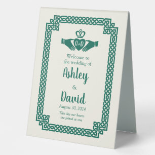 Emerald Green Celtic Knot Claddagh Wedding Welcome