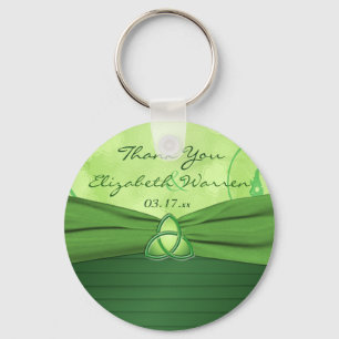 Emerald Green Celtic Love Knot Wedding Favour Key Ring