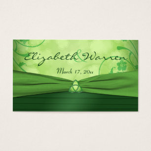Emerald Green Celtic Love Knot Wedding Favour Tag