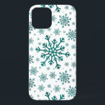 Emerald Green Christmas Snowflakes on Winter White iPhone 12 Pro Case<br><div class="desc">Mixed sized pretty emerald green snowflakes are scattered throughout this Christmas seasonal pattern. This cute festive design with a crisp winter white background is sure to please any age and perfect for anyone who likes soft and delicate xmas patterns.</div>