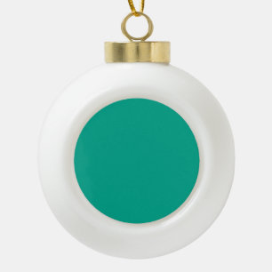 Emerald Green Classy Colour Coordinated Ceramic Ball Christmas Ornament