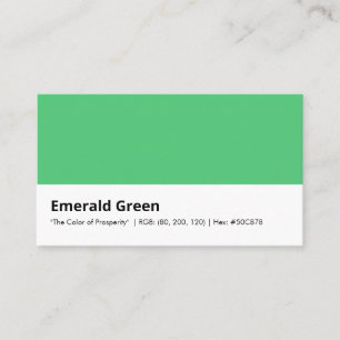 Emerald Green Color Consulting Branding Identity Business Card