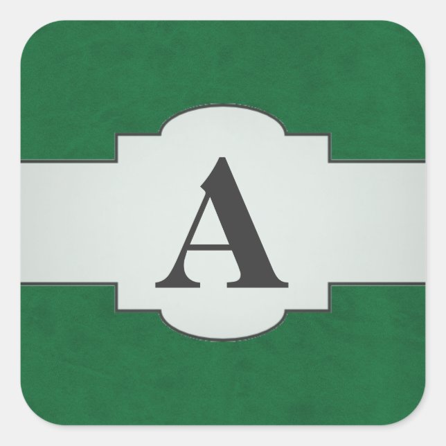 Emerald Green Color Velvet Custom Home Casino Square Sticker (Front)
