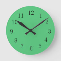 Emerald Green Colour Wall Clock