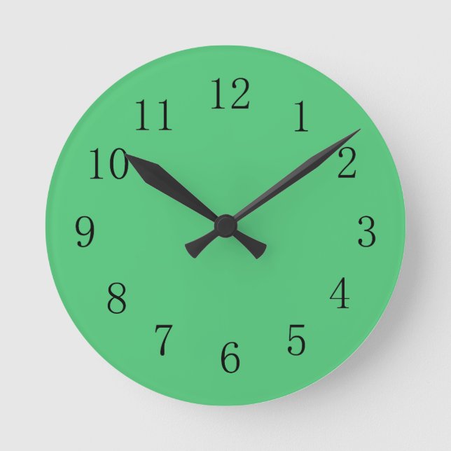 Emerald Green Colour Wall Clock (Front)