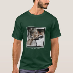Emerald green Customisable wedding photo T-Shirt