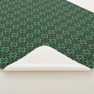 Emerald green diamonds gorgeous geometric art  sherpa blanket
