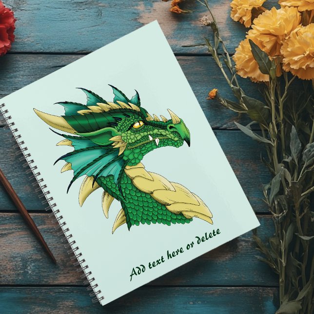 Emerald Green Dragon Portrait Head Fantasy Planner (Creator Uploaded)