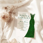 Emerald Green Dress Forty & Fabulous 40th Birthday Invitation<br><div class="desc">Emerald Green Dress Forty & Fabulous 40th Birthday Invitation

See matching collection in our Niche and Nest Store</div>