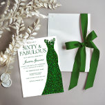 Emerald Green Dress Sixty & Fabulous 60th Birthday Invitation<br><div class="desc">Emerald Green Dress Sixty & Fabulous 60th Birthday Invitation

See matching collection in our Niche and Nest Store</div>
