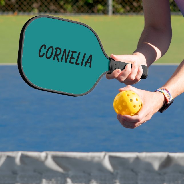 Emerald Green Elegant Name | Trendy Minimalist Pickleball Paddle (Insitu)