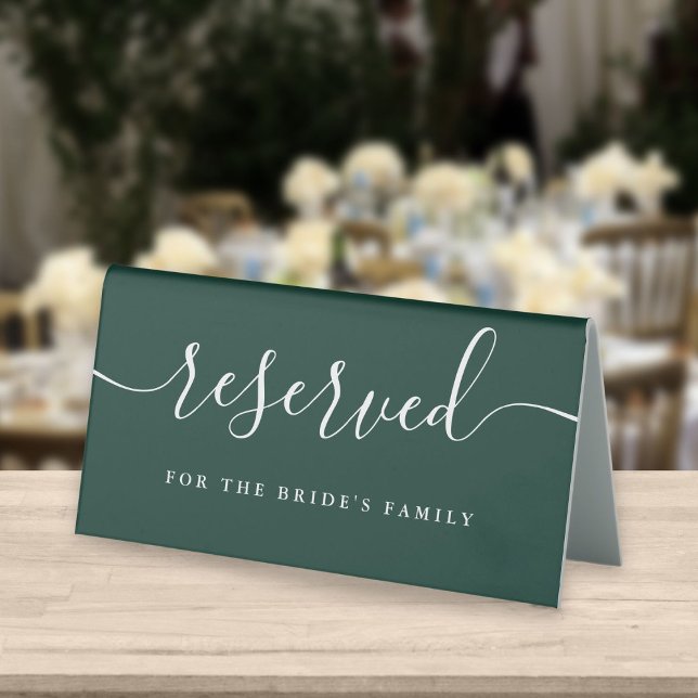 Emerald Green Elegant Script Wedding Reserved (Creator Uploaded)