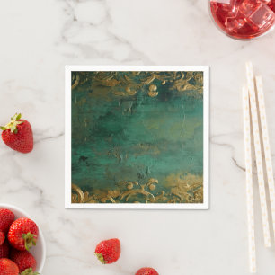 Emerald Green Elegant Wedding Napkin