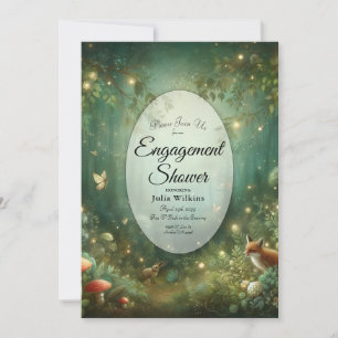 Emerald Green Enchanted Forest  Invitation