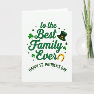 Emerald Green Family St Patricks Card
