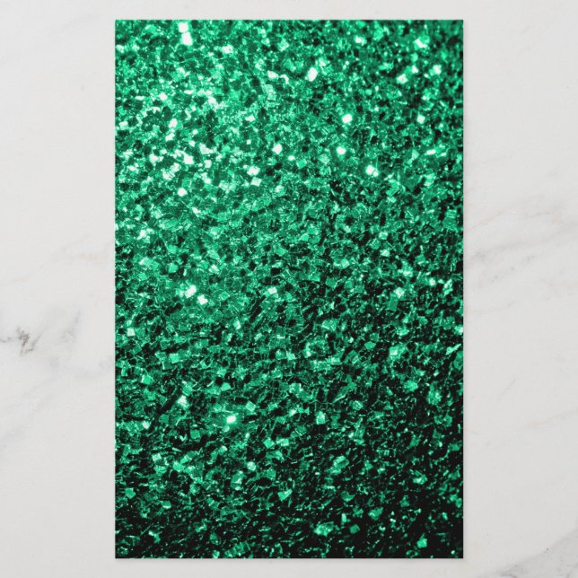 Emerald Green faux glitter sparkles Flyer (Front)