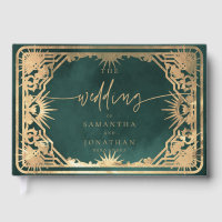 Emerald Green & Faux Gold Tarot Celestial Wedding