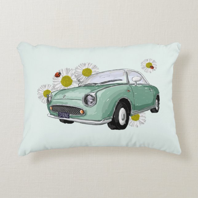 Emerald Green Figaro accent pillow (Front)