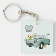 Emerald Green Figaro key chain