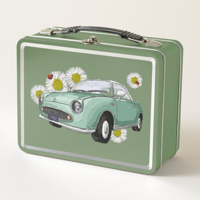 Emerald Green Figaro lunch box (Front)