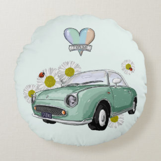 Emerald Green Figaro round pillow