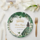 Emerald Green Floral Brown Princess 18th Birthday