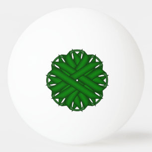 Emerald Green Flower Ribbon by Kenneth Yoncich Ping Pong Ball