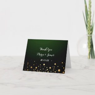Emerald Green Folded Thank You Card