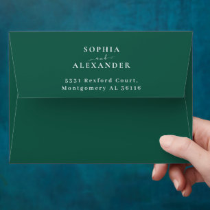 Emerald green gemstone envelope