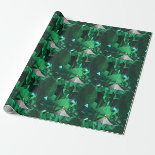 Emerald Green Gemstone Wrapping Paper