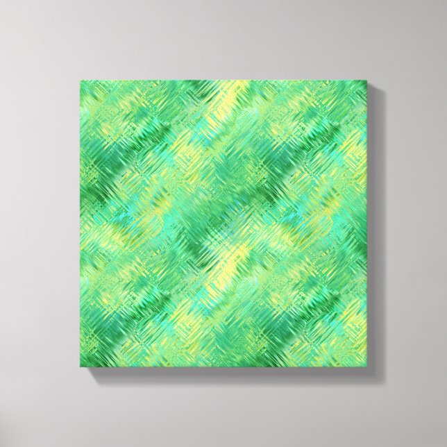 Emerald Green Glassy Texture Canvas Print (Front)