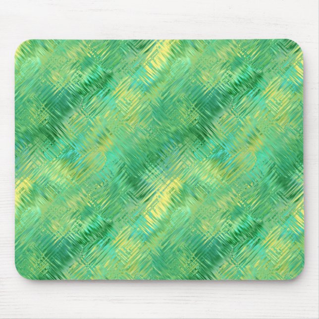 Emerald Green Glassy Texture Mouse Mat (Front)